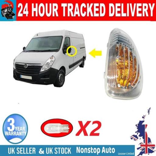 WING MIRROR SIDE INDICATOR LIGHT LENS LEFT SIDE 