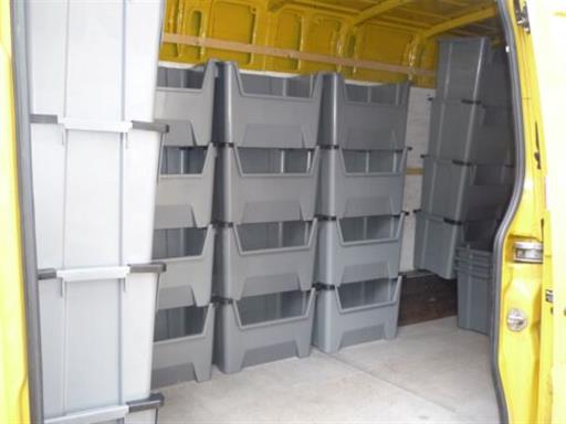 25X EXTRA LARGE PLASTIC VAN SHELVING STORAGE BINS BOXES STACKABLE SPACE BIN 