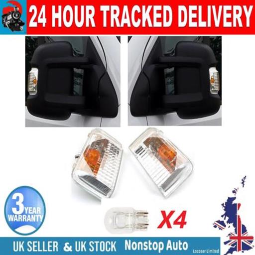 DOOR WING MIRROR SIDE INDICATOR LIGHT LENS LEFT RIGHT SIDE 