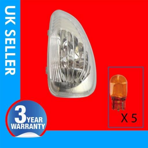 DOOR WING MIRROR SIDE INDICATOR LIGHT LENS RIGHT SIDE 