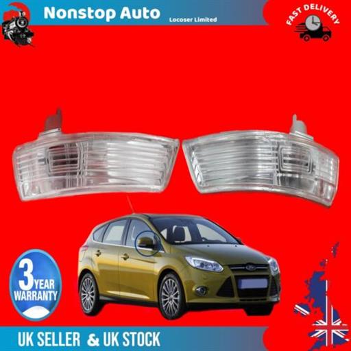 2X WING MIRROR INDICATOR LIGHT LENS SIDE FITS FORD FOCUS MK3 MONDEO MK4 