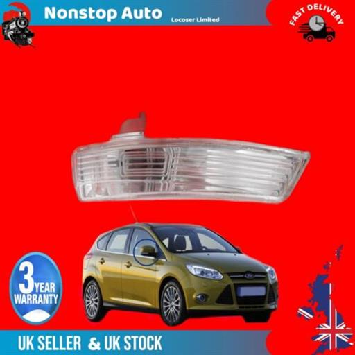 WING MIRROR INDICATOR LIGHT LENS RIGHT FITS FORD FOCUS MK2 MK3 8M51-13B384-AA 