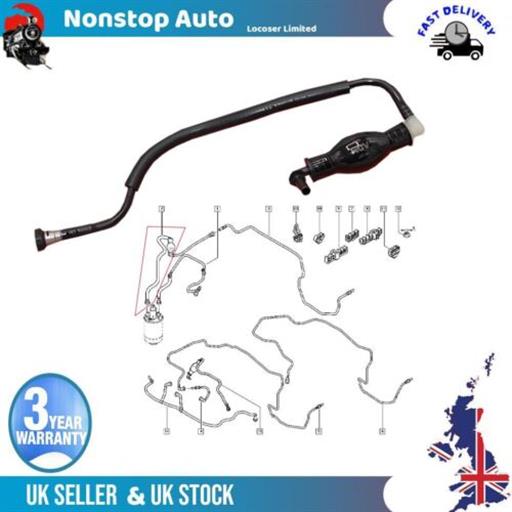 FUEL RETURN HOSE PIPE LINE HAND PUMP FITS RENAULT MEGANE MK3 GRAND SCENIC 164460011R 