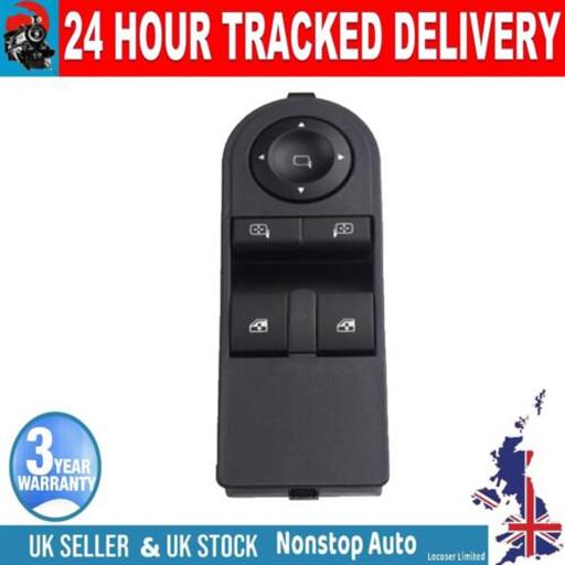 POWER WINDOW CONTROL SWITCH FOR OPEL VAUXHALL ASTRA H ZAFIRA B 132 287 06 