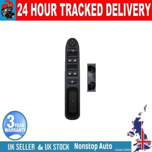 POWER ELECTRIC WINDOW SWITCH MIRROR CONTROL PEUGEOT 307 3H 6554KT 