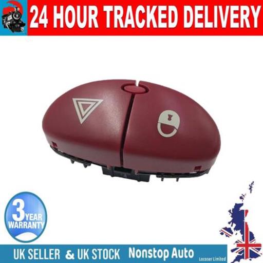 CENTRAL LOCK AND HAZARD SWITCH FITS PEUGEOT 206 6554.L0 