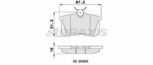 REAR BRAKE PADS SET 8E0698451E