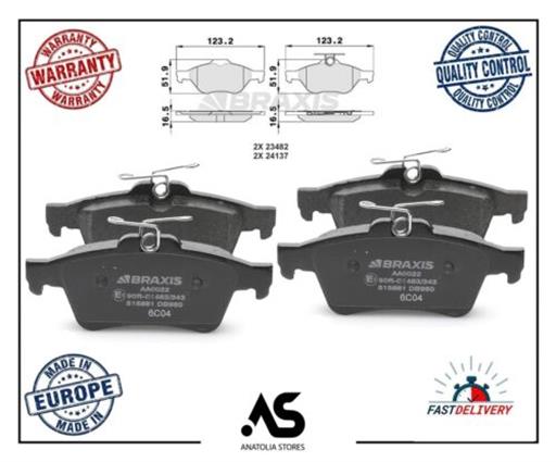 BRAKE PAD SET REAR 93192623