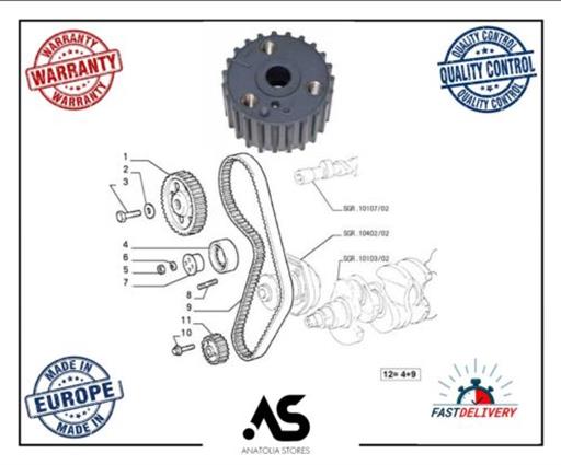 GEAR PULLEY TIMING CRANKSHAFT