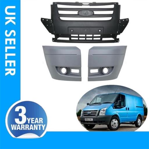 FOR FORD TRANSIT V347 06-14 BUMPER CENTRE & LEFT & RIGHT 1709130 1437326 1437327 