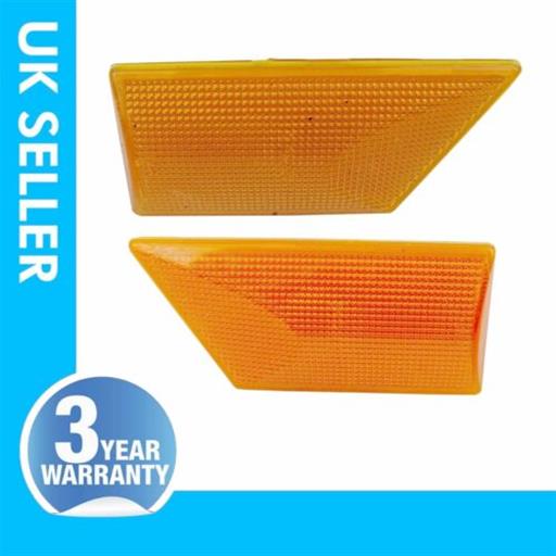 2XSIDE INDICATOR BUMPER LIGHT REPEATER LENS FOR VAUXHALL VECTRAC SIGNUM1226099 