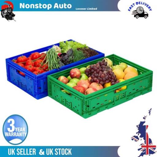 20X COMMERCIAL STACKABLE FOLDABLE PLASTIC EUROBOX CONTAINER STORAGE BOXES 