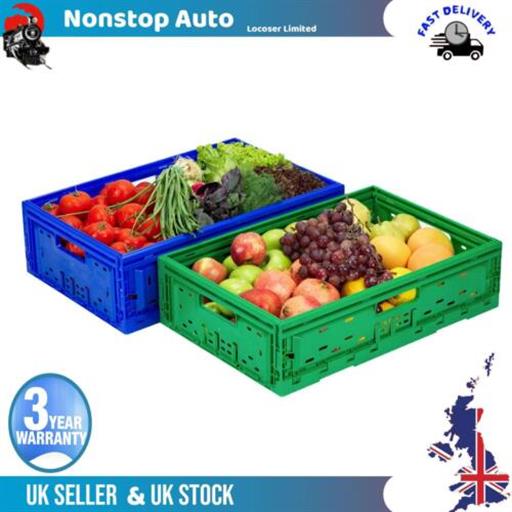 20X COMMERCIAL STACKABLE FOLDABLE PLASTIC EUROBOX CONTAINER STORAGE BOXES BASKET 