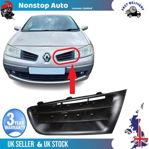 FRONT BUMPER GRILL PANEL LEFT FITS RENAULT MEGANE (06-08) 7701474478 